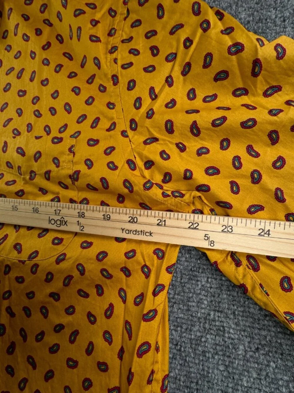 NWT J. Crew Men Yellow Red Paisley Long Sleeve Button Up Shirt Medium Classic